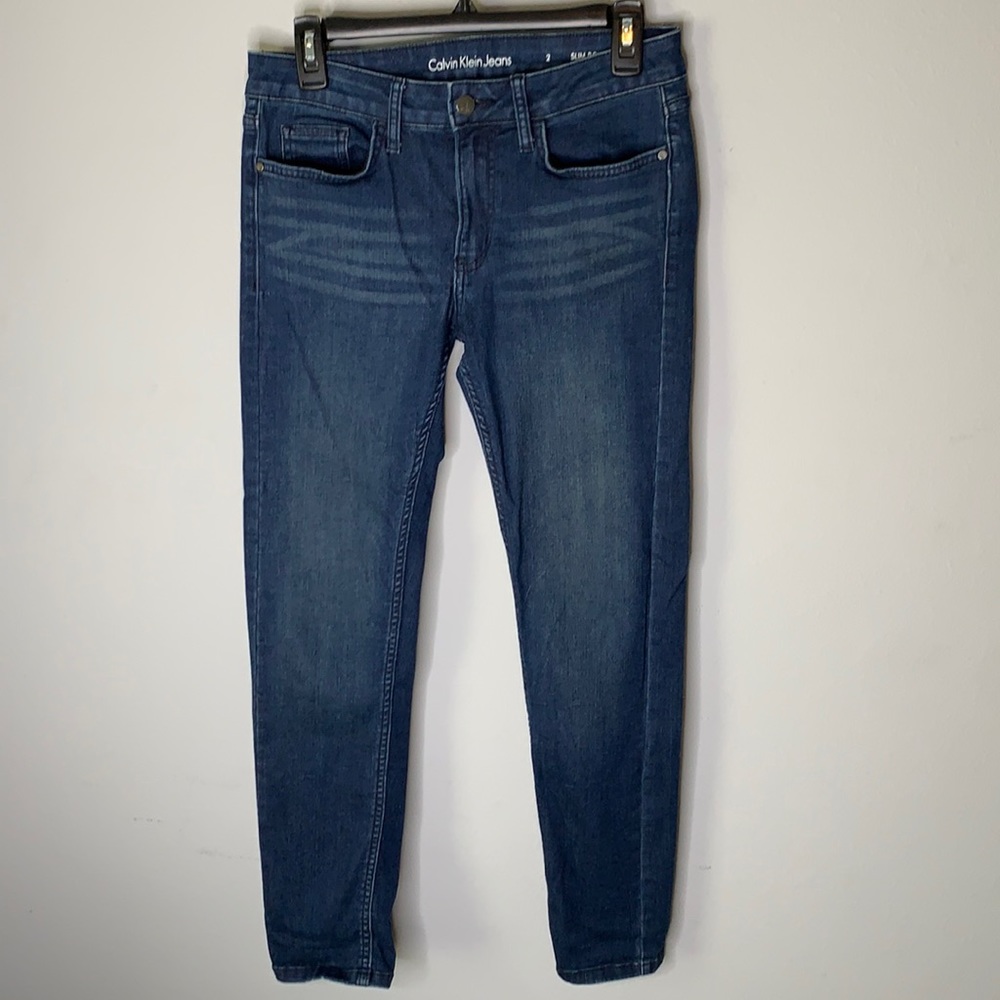 Calvin Klein slim boyfriend blue jeans 2